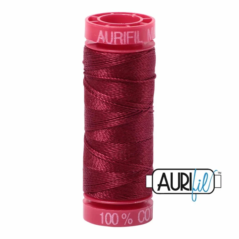 Aurifil-Mako Cotton Embroidery Thread 12wt 54yds-Carmine Red A200122460