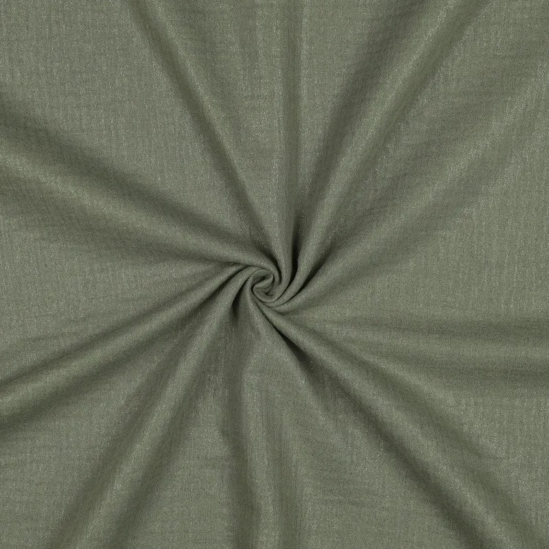 Double Gauze Uni Glitzer grün
