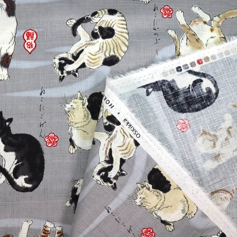Katzen von Utagawa - Grau