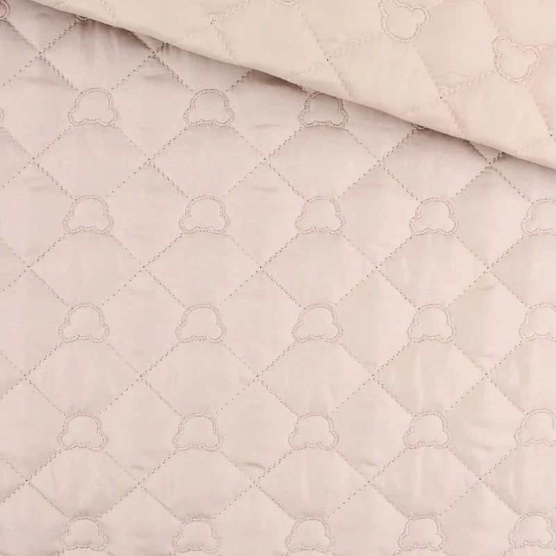 Steppstoff Jackenstoff Bären | Beige