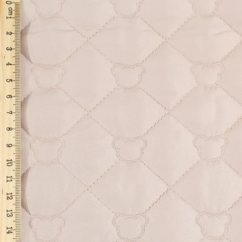 Steppstoff Jackenstoff Bären | Beige