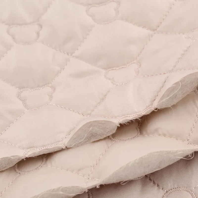 Steppstoff Jackenstoff Bären | Beige
