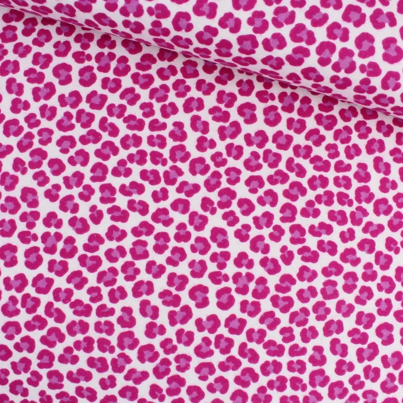 Flanellstoff Leopardenmuster Pink