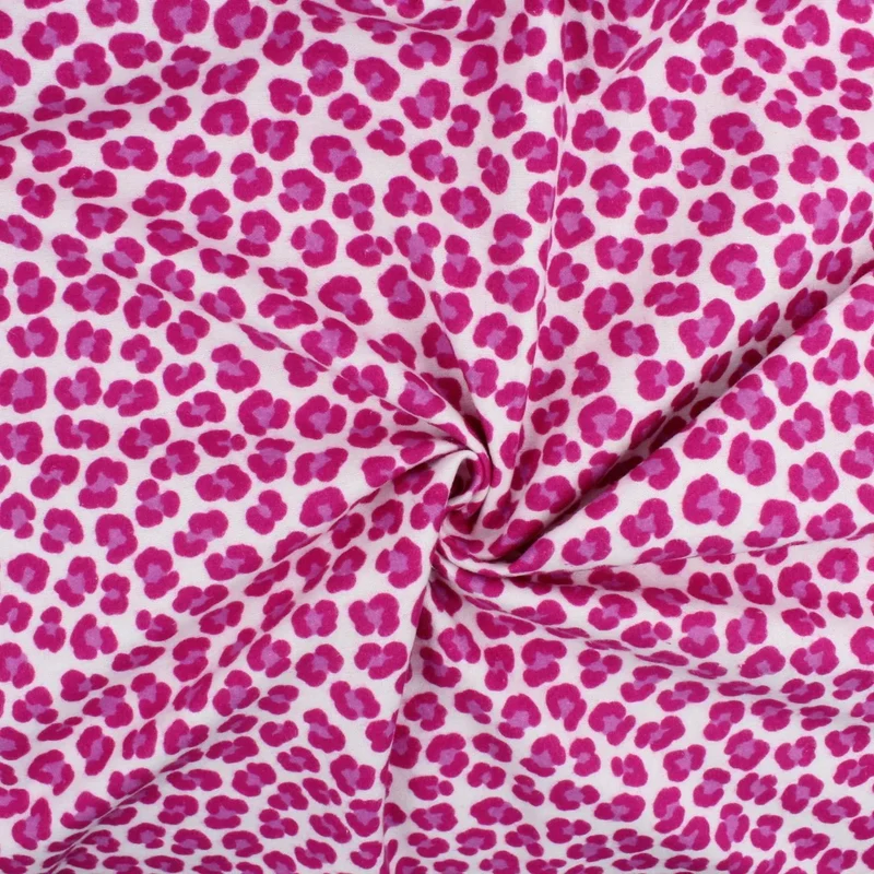 Flanellstoff Leopardenmuster Pink