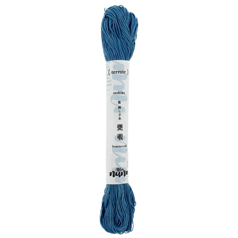 Indigo Sashiko Garn - handgefärbt - 01 kamenozoki