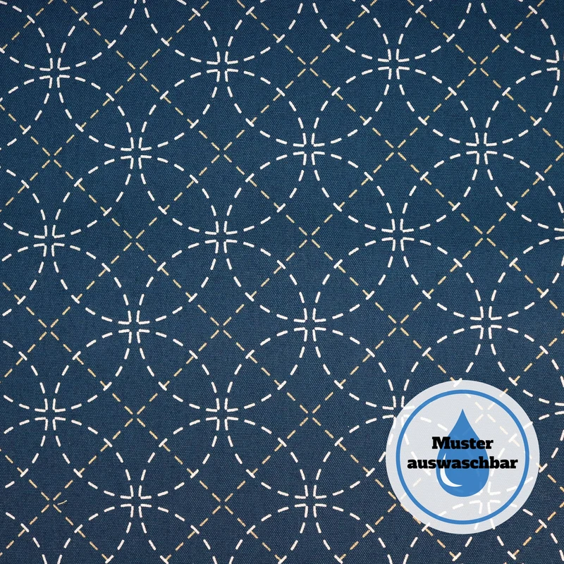 Sashiko Stoff Shippou - Dunkelblau