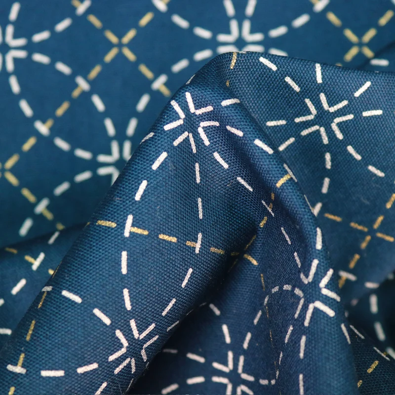 Sashiko Stoff Shippou - Dunkelblau