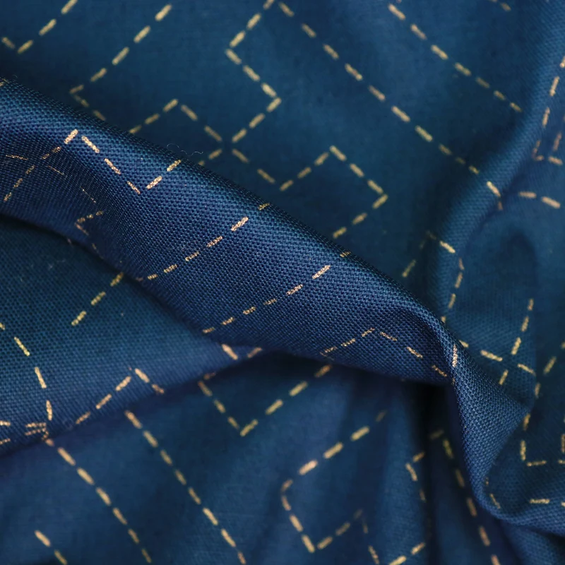 Sashiko Stoff Muster Mix No.2 - Dunkelblau