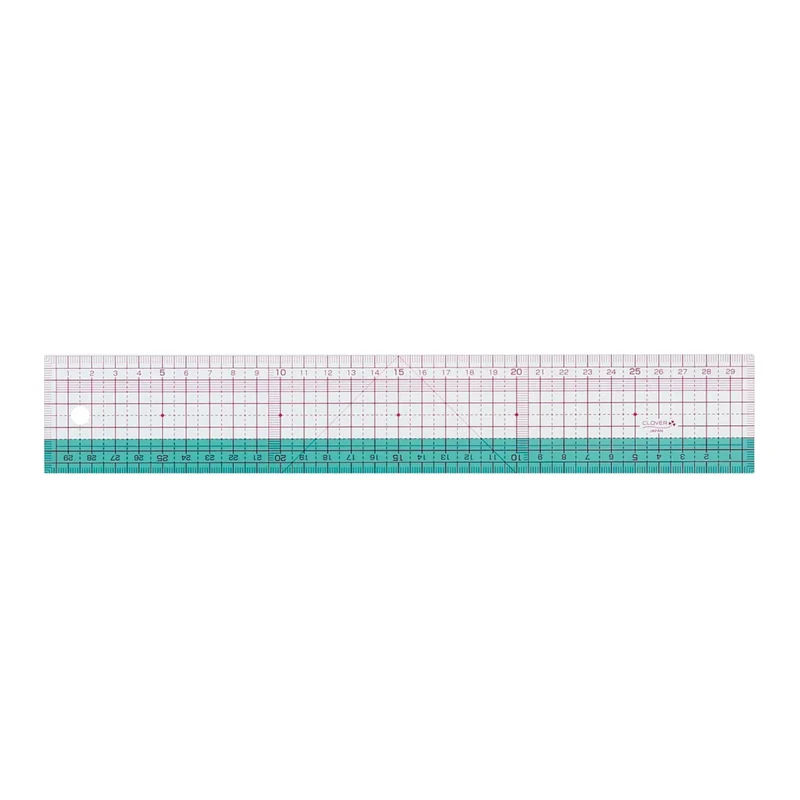 Clover Stoffmesslineal mit Raster - 30cm