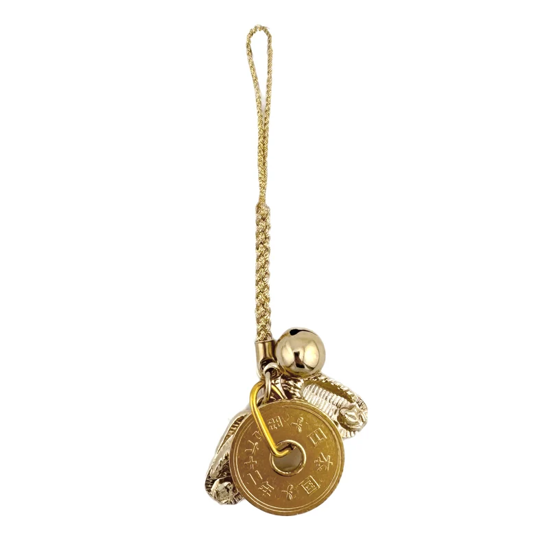 Schlüsselanhänger mit Glöckchen – 5 Yen Stück
