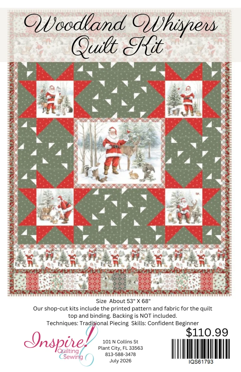 P&B Textiles, Woodland Whispers Quilt Kit, 53" X 68"