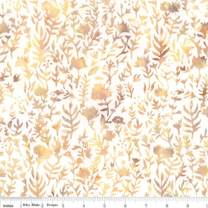 Snow Crystal Quilt Kit in Floral Grid Batiks, 68" X 74"
