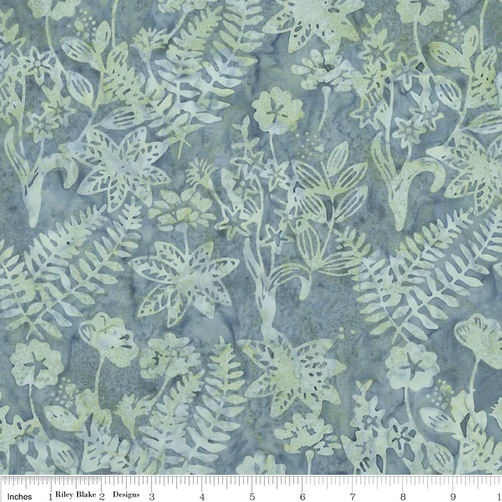 Snow Crystal Quilt Kit in Floral Grid Batiks, 68" X 74"