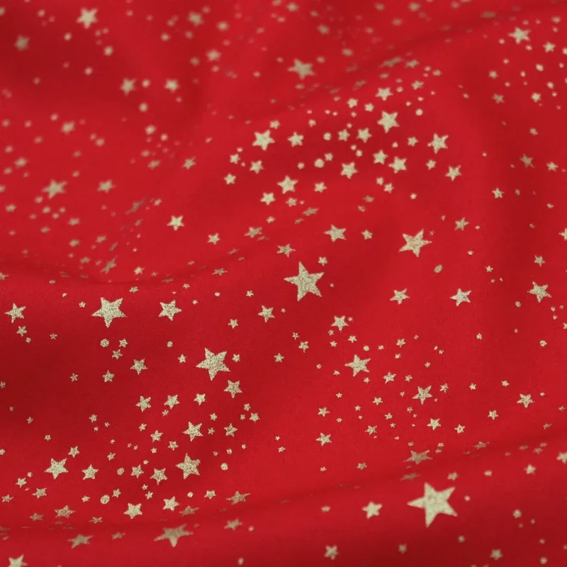 Popeline kleine Sterne | Weihnachtsstoff