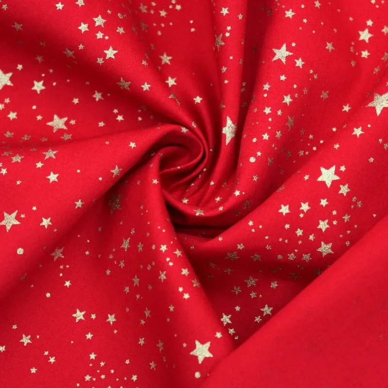 Popeline kleine Sterne | Weihnachtsstoff