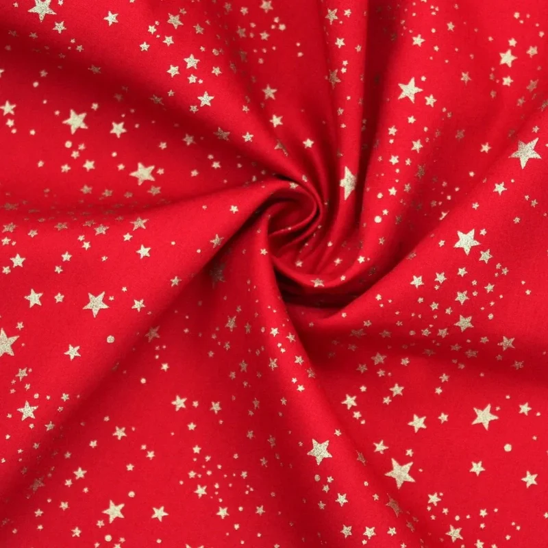Popeline kleine Sterne | Weihnachtsstoff