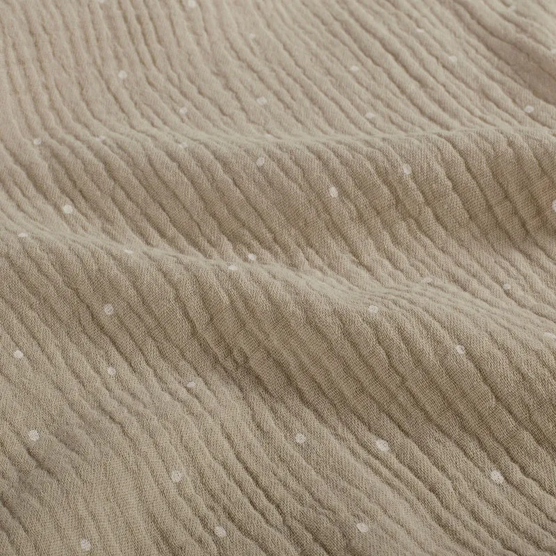 Musselin Punkte beige