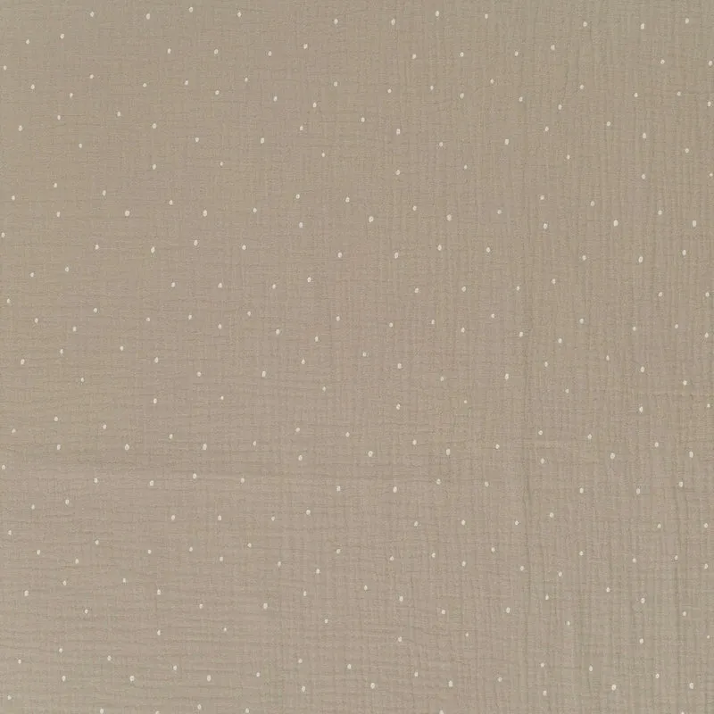 Musselin Punkte beige