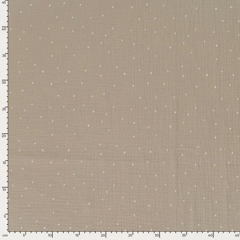 Musselin Punkte beige