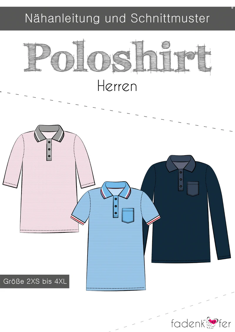 Fadenkäfer Schnittmuster Poloshirt Herren