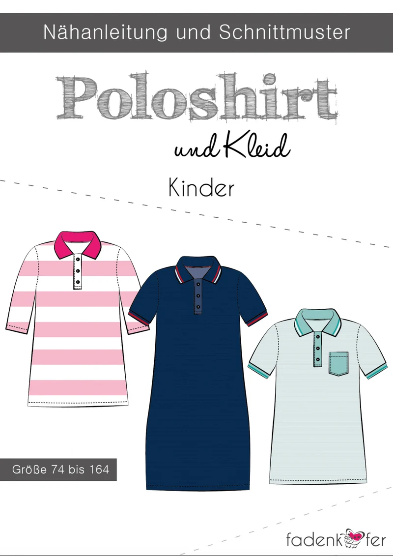 Fadenkäfer Schnittmuster Poloshirt und Kleid Kinder