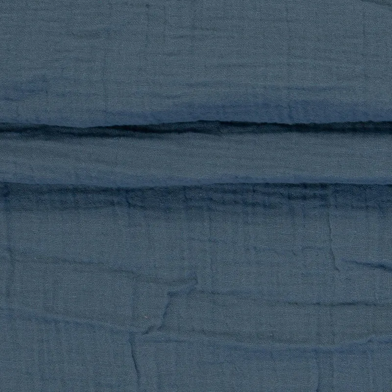 Musselin Double Gauze taubenblau