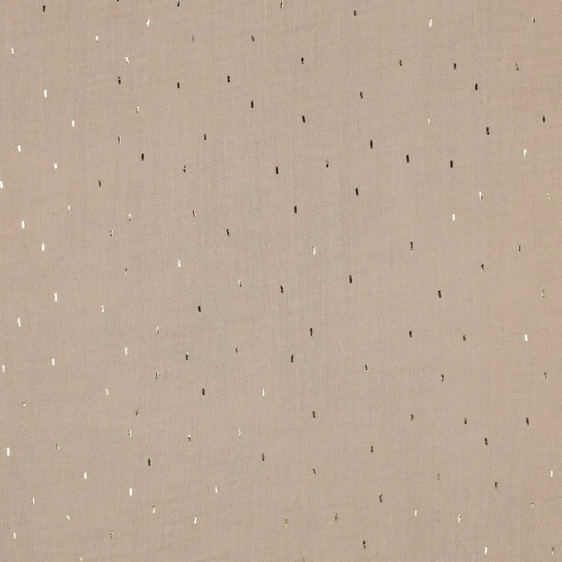 Musselin mit Glitzer beige gold