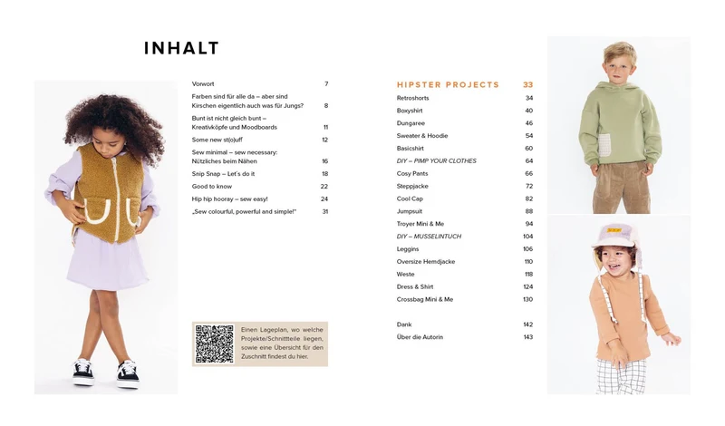 Buch von EMF Verlag "Little Hipster" Kinderkleidung nähen JulesNaht Gr. 74 - 140