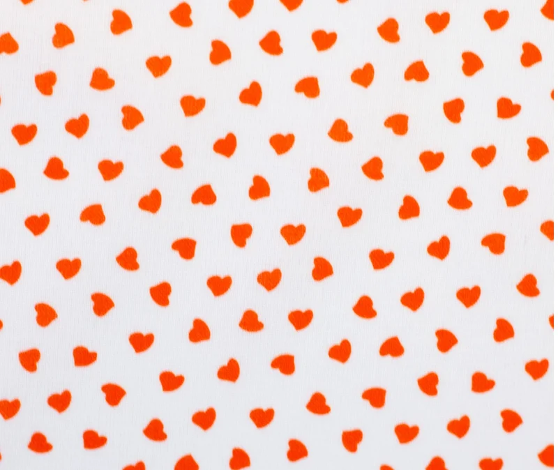 Baumwolle "Tim" Herzen Swafing weiß rotorange