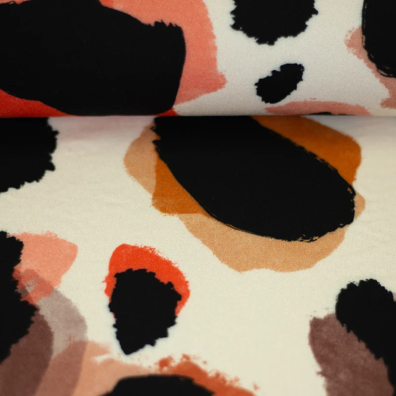 Viskose Webware Donna Swafing Leo Tupfen Aquarell