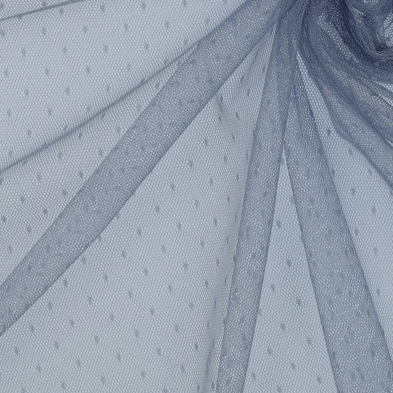 Soft Tüll Tupfen blau