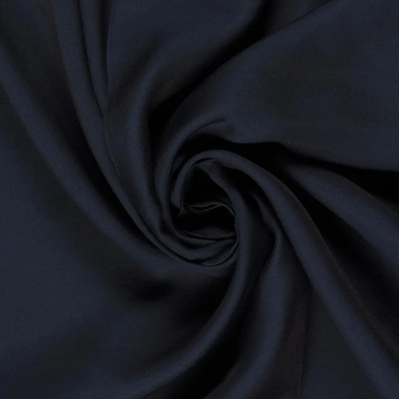 Viscose Nylon Twill Stoff Uni marineblau
