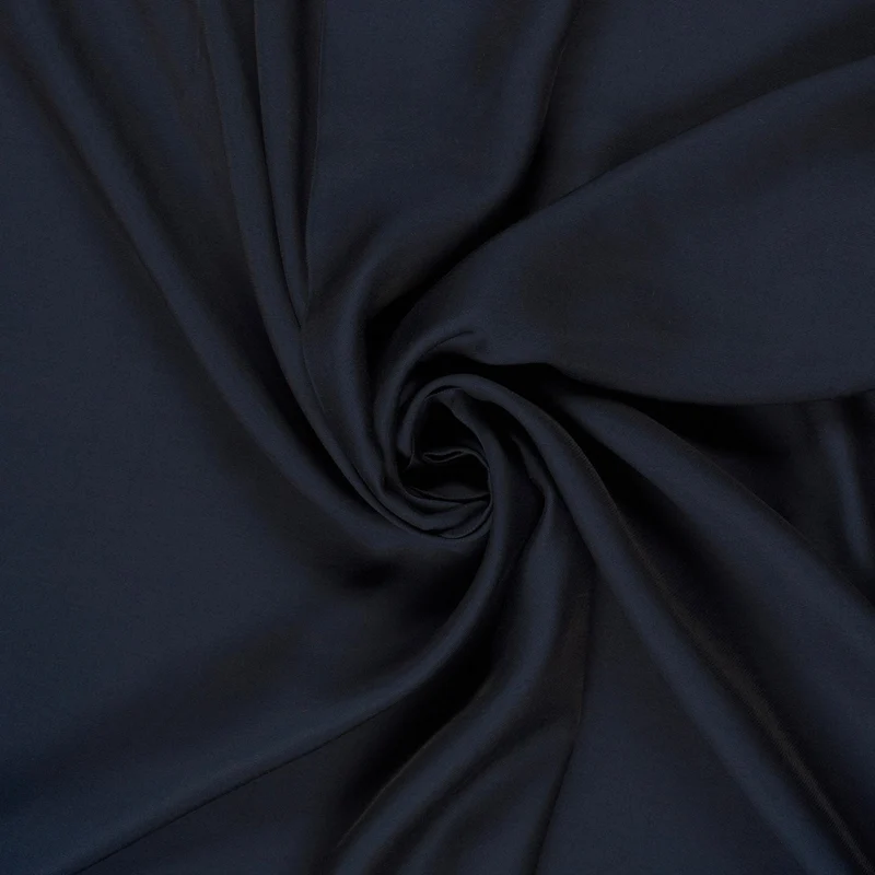 Viscose Nylon Twill Stoff Uni marineblau