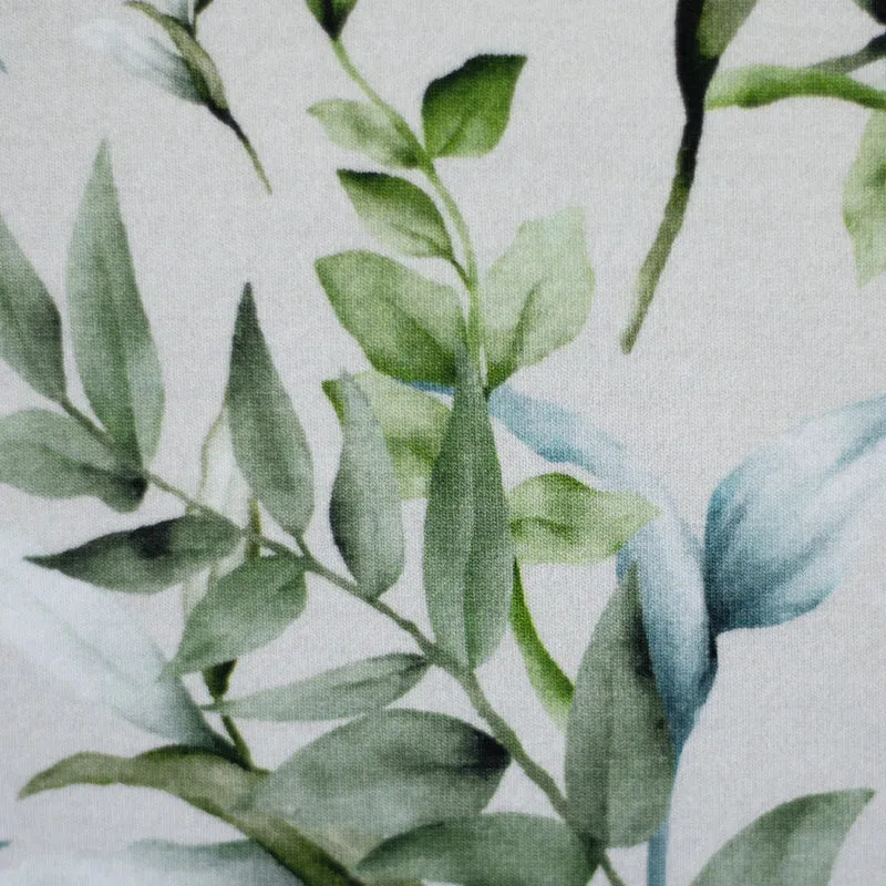 Jersey Summer – Baumwolljersey Eukalyptus Blätter | Swafing