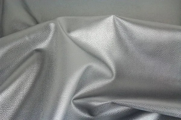 Kunstleder Rex metallic silber