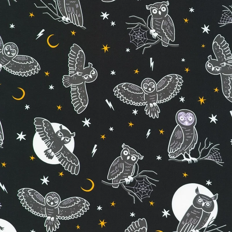 Robert Kaufman, Lights Out, Owls & Gravestones, Black
