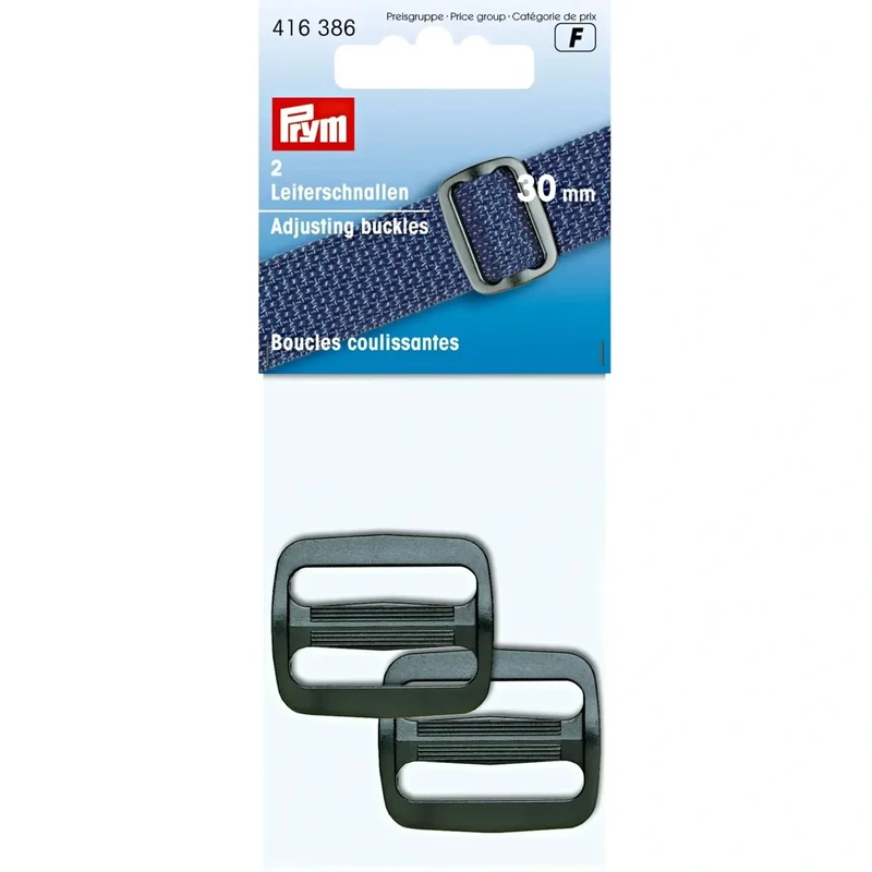 Prym 2 Stück Leiterschnallen 30 mm | Schwarz