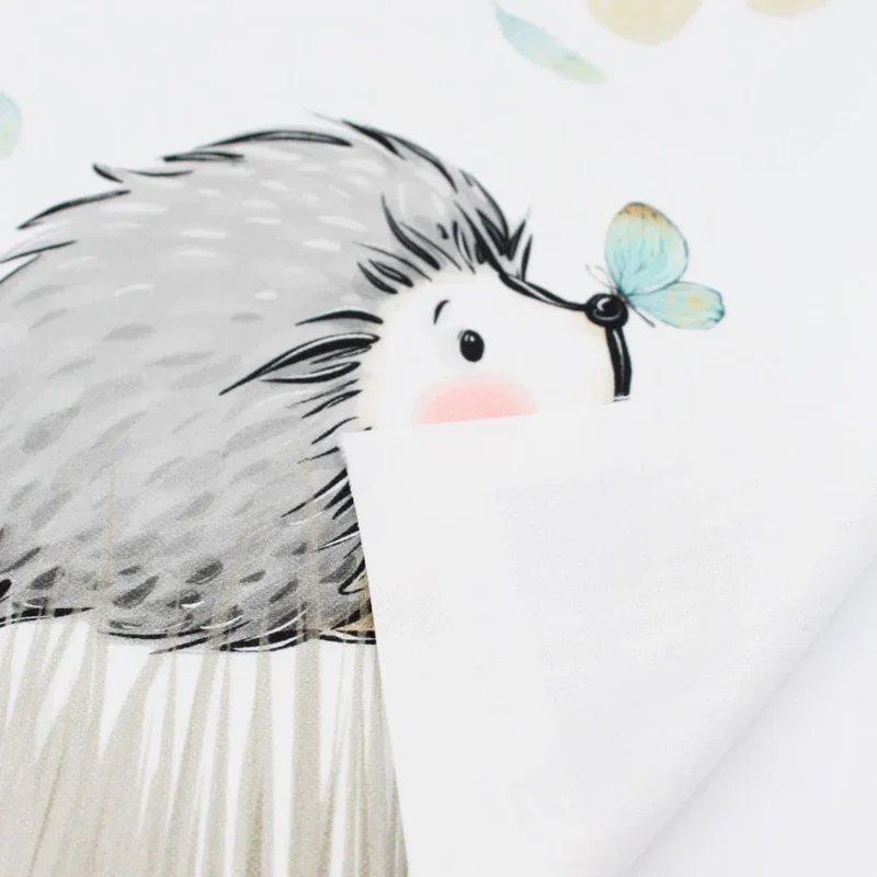 Panel aus Canvas – Igel mit Schmetterling | 39x28 cm