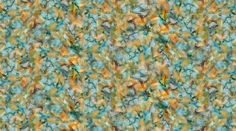 Northcott, Raven's Call, Blender, Aqua Blue and Orange