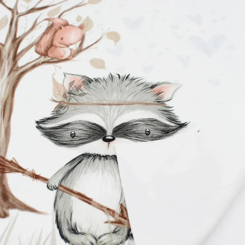 Panel aus Canvas – Waschbär und Eichhörnchen | 39x27 cm