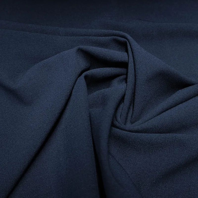 Viskose-Crêpe Stretch – Marine