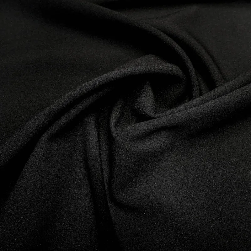 Viskose-Crêpe Stretch – Schwarz
