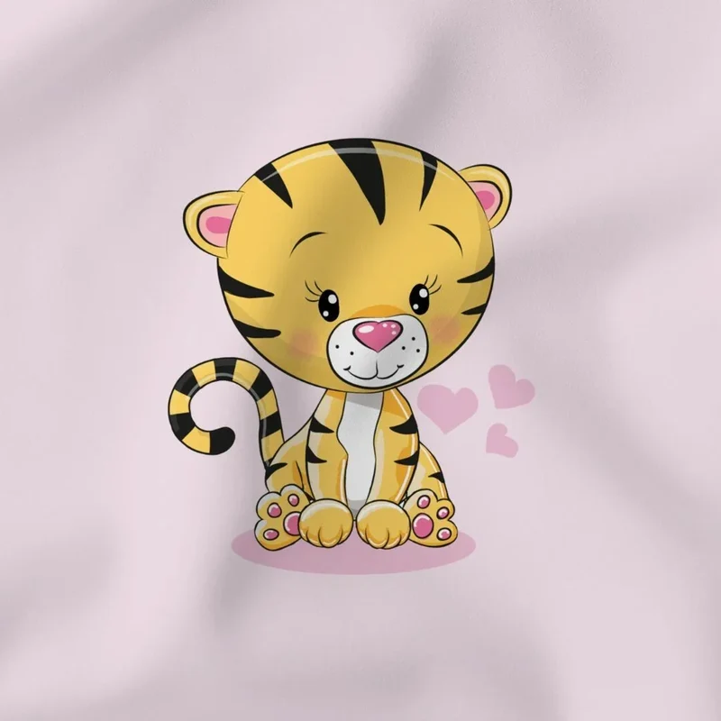 Jersey Panel Tiger 45x50 cm | Rosa