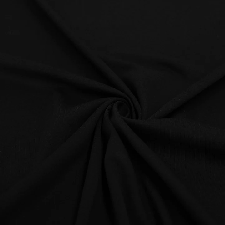 Bambus-Baumwoll-Interlock – Schwarz
