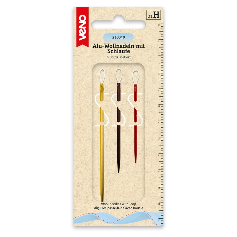 Wollnadeln mit Schlaufe 3er-Set