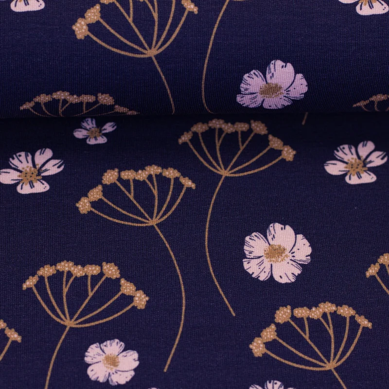 Modal French Terry Flower Dream Made by Colu Swafing Blume Pusteblume