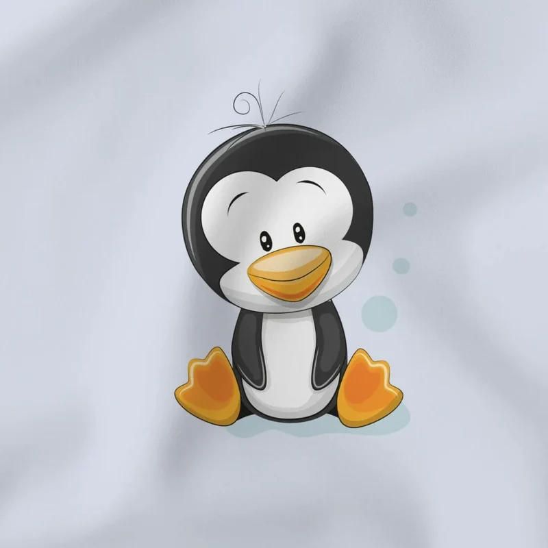 Jersey Panel Pinguin 45x50 cm | Blau
