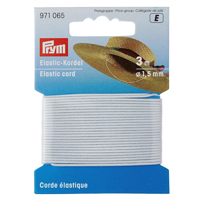 Elastische Kordel 3mx1,5mm | Weiß