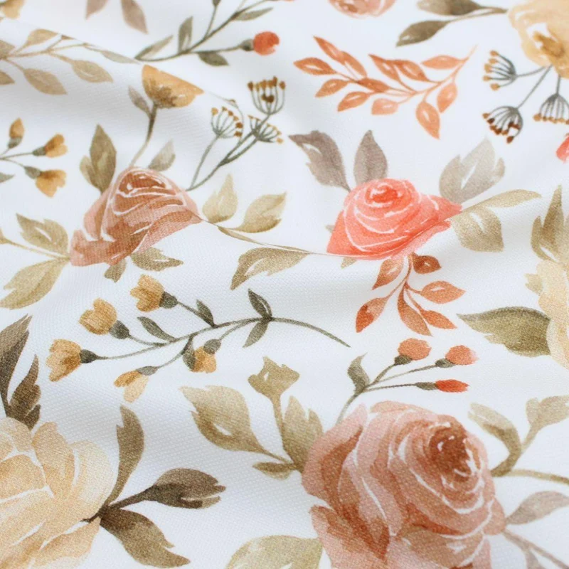 Canvas Dekostoff Rosen Beige