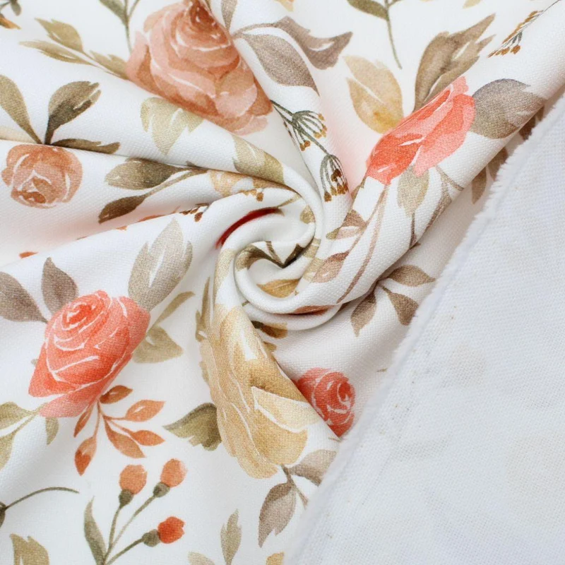 Canvas Dekostoff Rosen Beige
